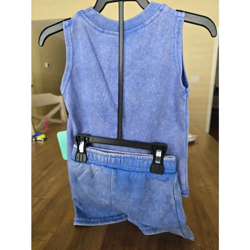 Disney Stitch Baby Boys Sleeveless Graphic Tank Top and Shorts 12 Months